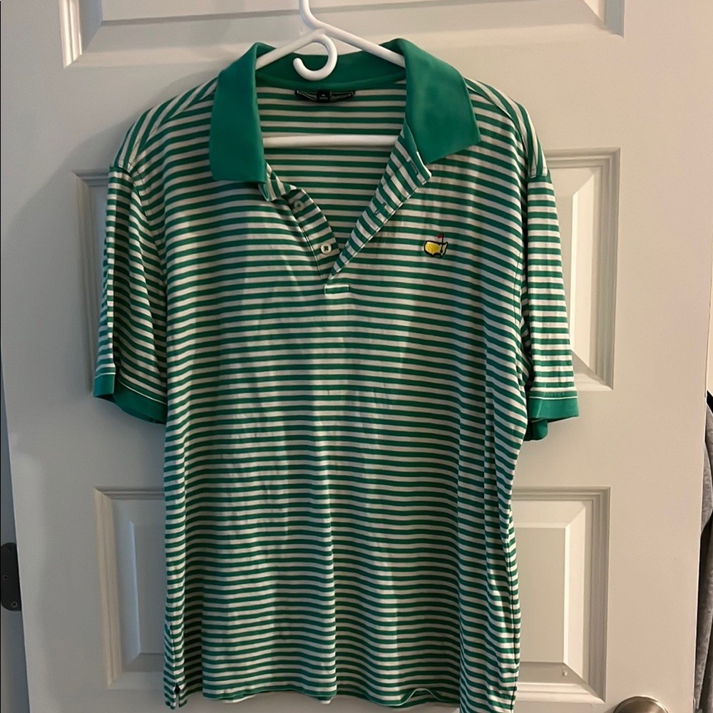 Green Striped Polo Shirt